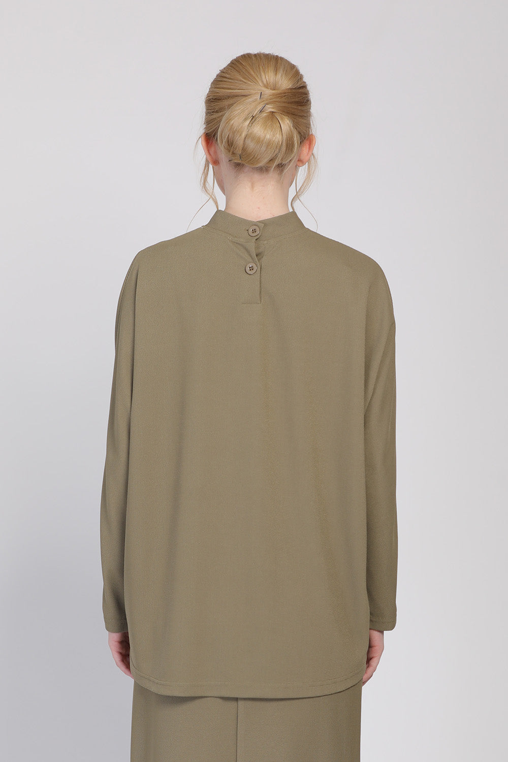 The Cahaya Knit Top in Dusty Green