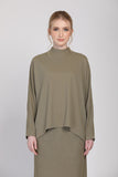 The Cahaya Knit Top in Dusty Green