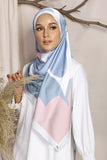JScarves J. Prints The Auria 2.0 Printed Shawl in Dust Blue