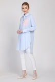 The Remix Tunic Shirt in Blue/Pink