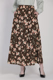 Janela Floral Print Maxi Skirts in Coffee