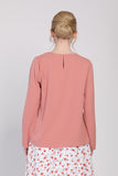 Coleen Ruffle Front Long Sleeves Blouse