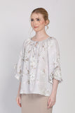 Floral Print Blouse in Apricot