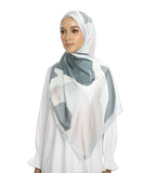 JScarves J. Prints The Auria 2.0 Printed Shawl in Olive