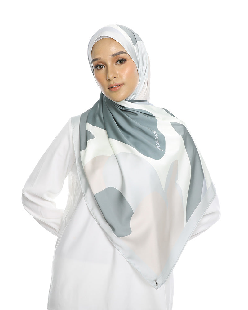 JScarves J. Prints The Auria 2.0 Printed Shawl in Olive